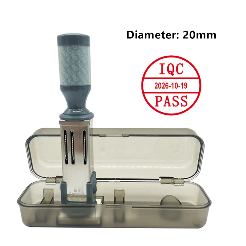 QA/QC PASS Date Stamp Date Adjustable for Office Manufacturer Factory Qualified Inspection Stamp