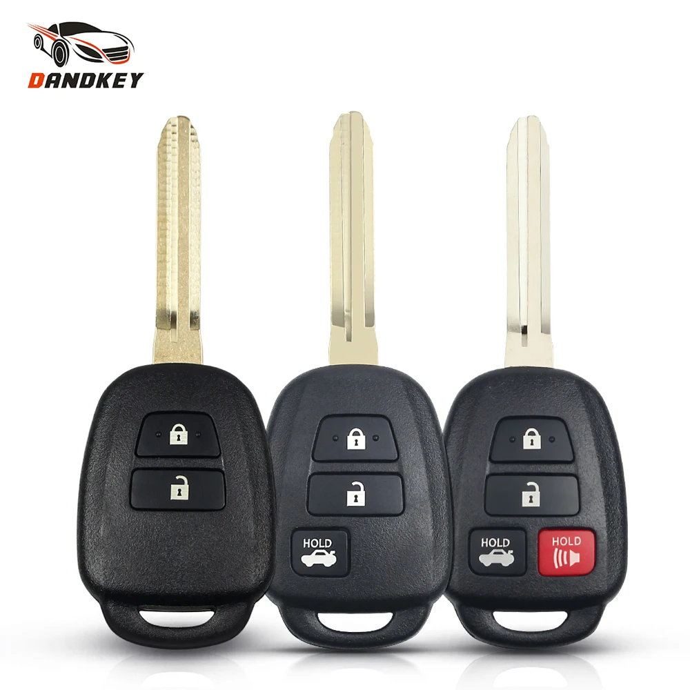 Dandkey 2/3/4 Buttons Remote Car Key Shell Case For Toyota Highlander Corolla RAV4 Avlon Tacoma Prius Yaris Camry Toy43