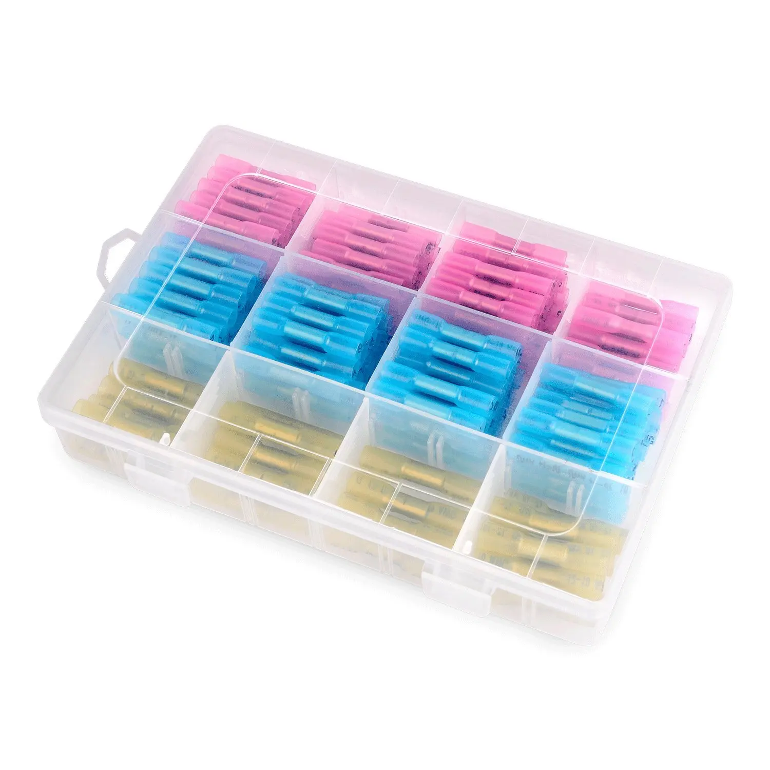 200PCS Heat Shrink Butt Connectors Waterproof Wire Connectors Automotive Grade Electrical Terminals Crimp Butt Splice Terminal