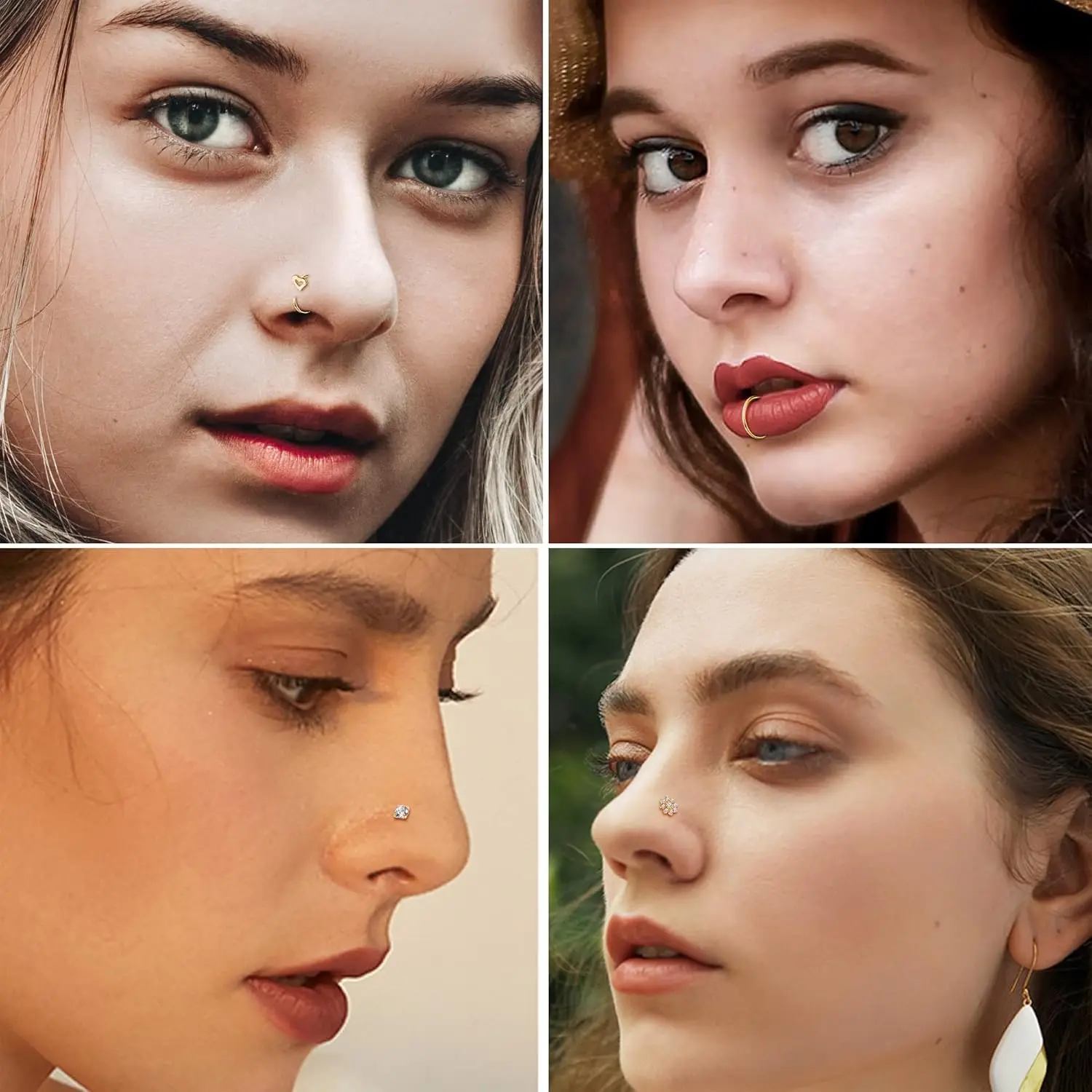 Stainless Steel Nose Piercing Studs, Gift