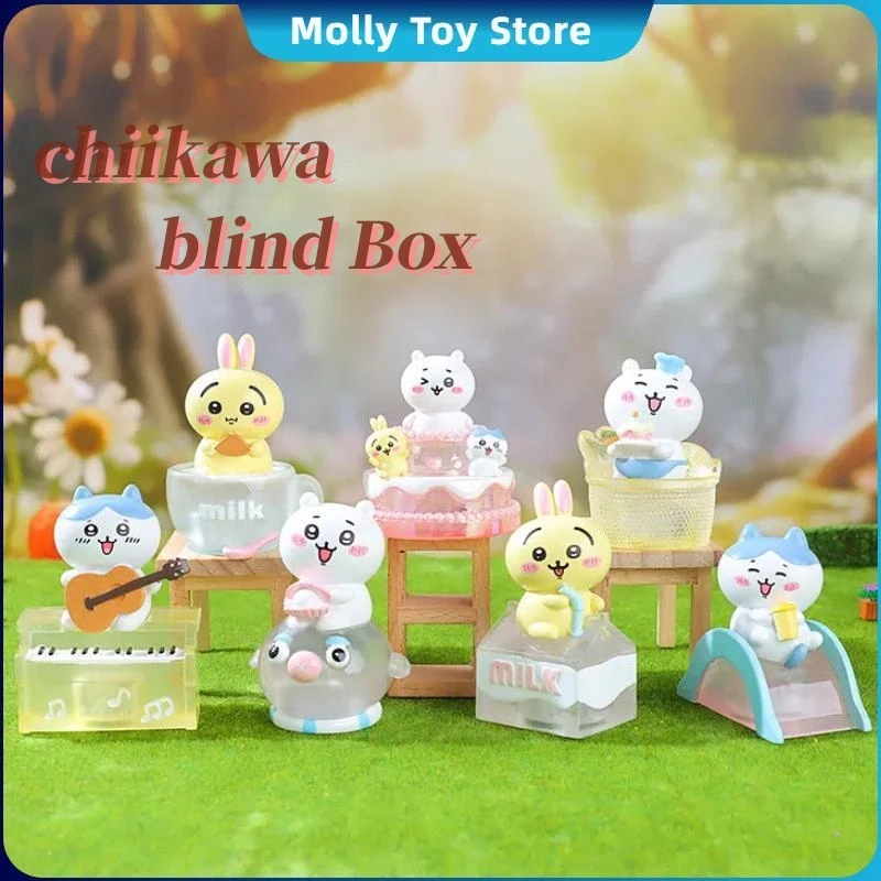 Kawaii Miniso Chiikawa Blind Box Cartoon Figurine Ornament Festival Gift Decoration Model Doll Kawaii Birthday Gifts