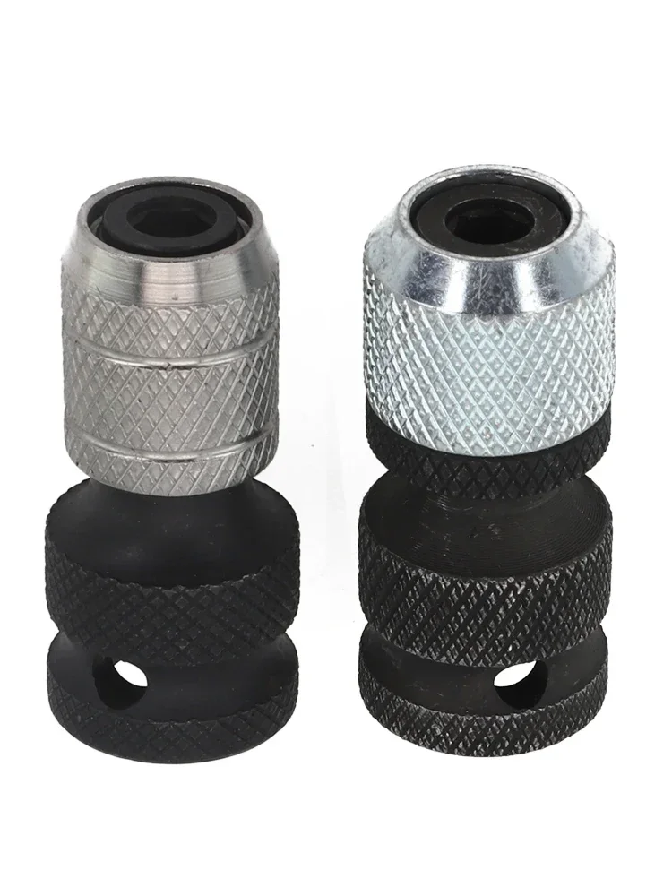 2pcs Drill Tool Socket Adapter 1/2 Inch Drive To 1/4 Inch Hex For Impact Wrench Drill Chuck Change Socket Adapter