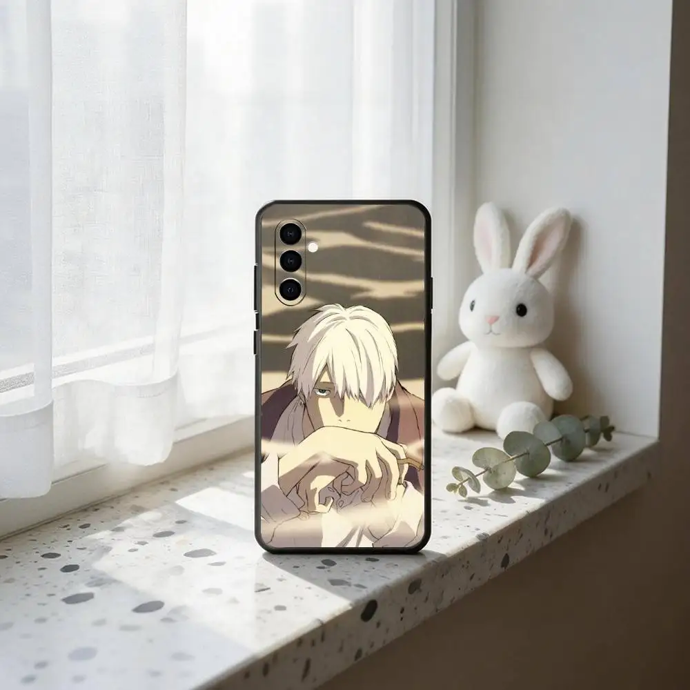 Anime M-Mushishi G-Ginko Phone Case For Samsung Galaxy A73,A72,A71,A70,A53,A52,A51,Others Soft Black Cover view 5