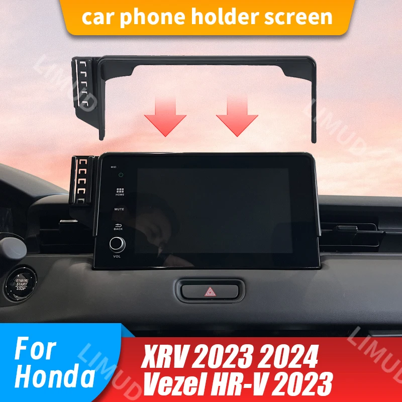 

Car Phone Holder For Honda ZRV 2022-2024 HRV H-RV HR-V 2023-2024 Screen Fixed Base Bracket Car Wireless Charging Storage Box