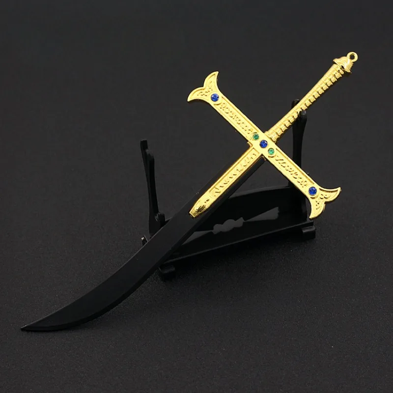 One Piece Weapon Keychains Dracule Mihawk Yoru Anime Peripheral Metal Weapon Model Figure Sword Keychain Gifts Toys for Boys