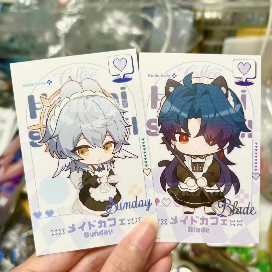 

Anime Game Honkai: Star Rail Blade Sunday Cosplay Q Version of Ins Simple Polaroid Small Card Cute Little Xmas Gift Present