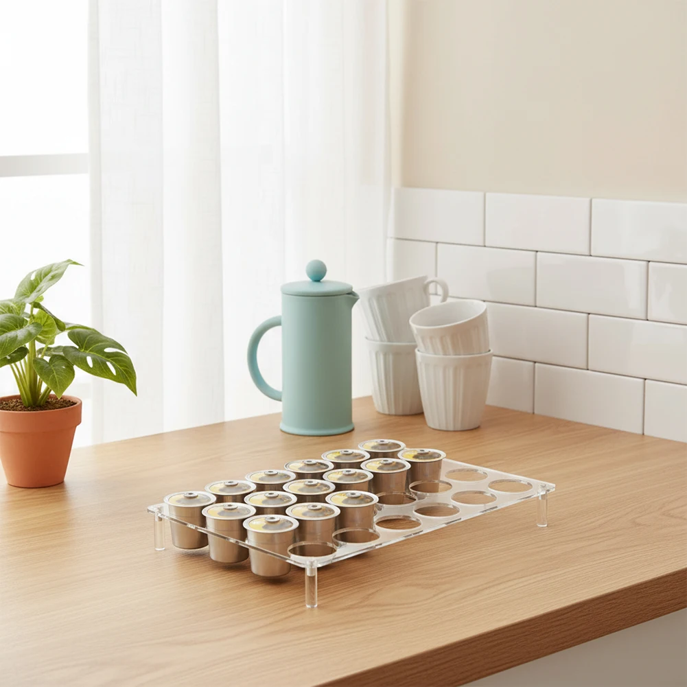 Acrylic Coffee Capsule Display Rack: Organize Your Coffee For Cups Sorting Tray Cup Holder Coffee Capsules Holder