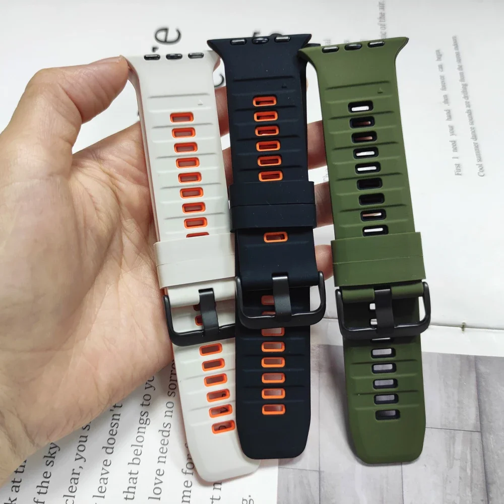 Silikon-Sportarmband für Apple Watch Band 49mm 46mm 45mm 44mm 42mm Correa Armband iWatch Series 11 10 9 8 7 6 5 SE3 Ultra 3 2 – Detail 16