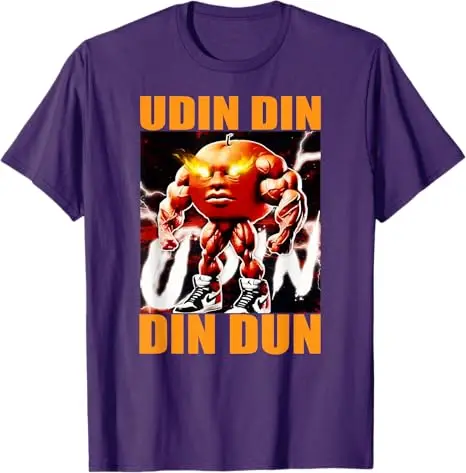 Udin Din Din Dun Udindindindun Orange Brainrot Meme T-Shirt Y2k Jungenmode Italienische Brainrot Grafik-Bekleidung Niedliche Herrenkleidung – Detail 5