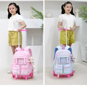 Okul çantaları için okul sırt çantası tekerlekli sırt çantası kızlar için, çocuk çantası, arabası okul kızlar için tekerlekler ile kızlar için 8 en çok satan sırt çantası kadın çemberi - №7