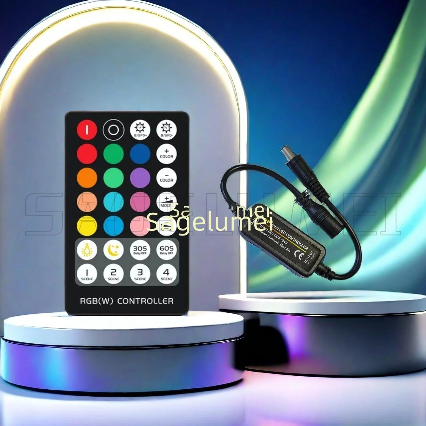 عن بعد 14/17/21/28Key RF شريط إضاءة LED لاسلكي صغير وحدة تحكم في الضوء لون واحد/CCT/RGB/RGBW/RGB + CCT Led مصباح DC5-24V باهتة