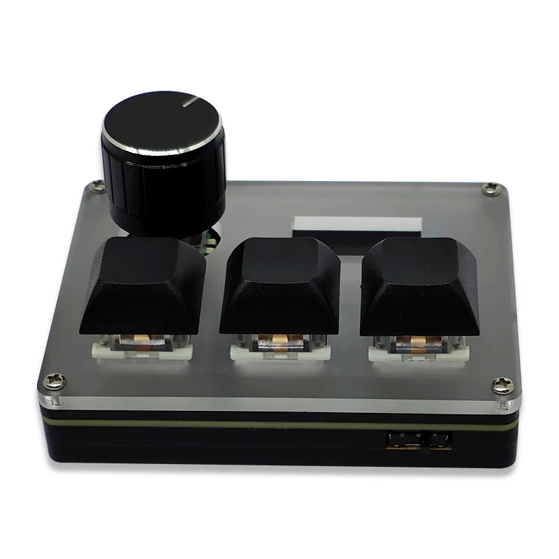 3-Key Wired Custom Keyboard LCD Color Screen Display Game Keyboard DIY Accessories