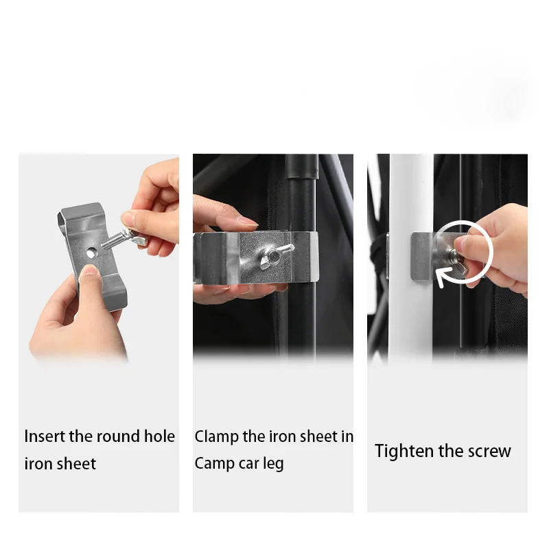 Outdoor Wagon Sun Umbrella Fixing Clamp Heavy-Duty Clamp for Cart & Vendor Cart Secure Holder for Camping & Market Stalls image 5