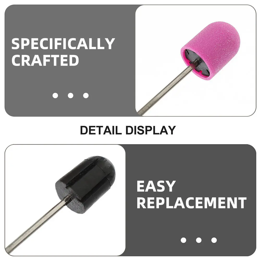 

Набор из 20 насадок для маникюрного аппарата, абразивные колпачки для ногтей, зернистость 180, пластиковые, розово-кофейные, для удаления гель-лака и омертвевшей кожи, для домашнего и салонного маникюра