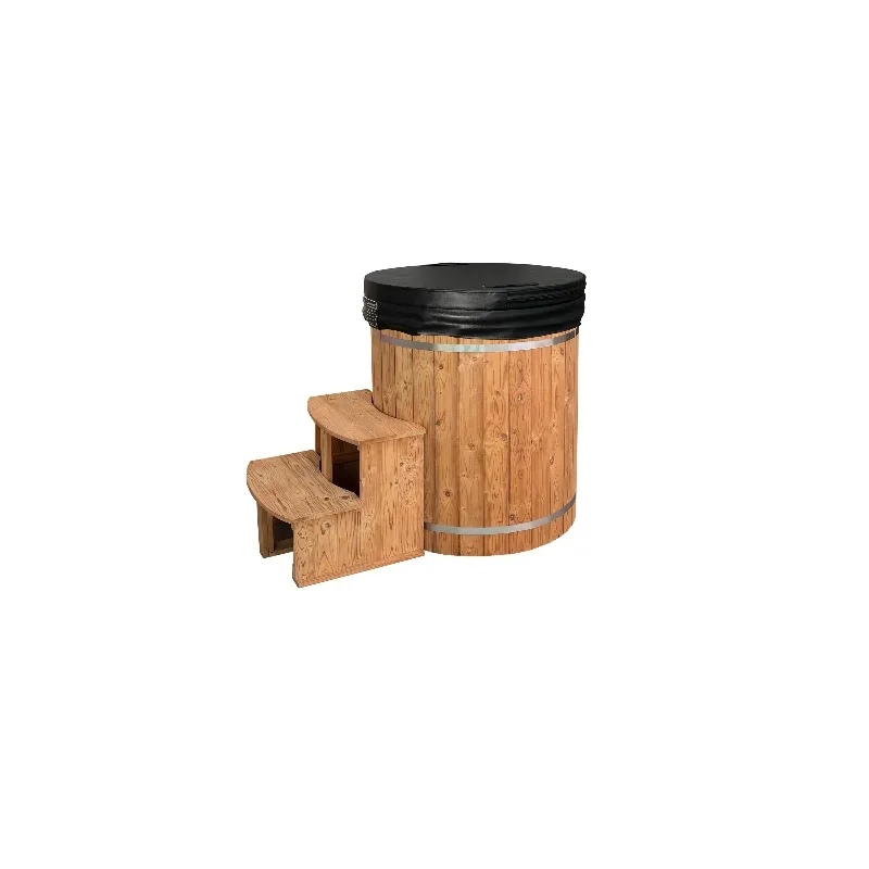 

【2026】Thermo Pine Wood Cold Plunge Barrel Wooden Bathtub With 304 SS Tank Ice Bath for Sale