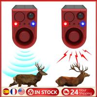 Solar Outdoor Motion Sensor Alarm with Remote Control Home Security Alarm Animal Repeller 129dB Loud Sound Noise Maker