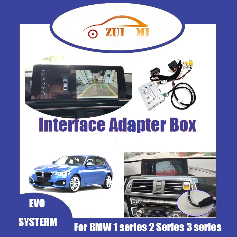 Car Interface Adapter Box For BMW 1 series 2 Series 3 series EVO Reverse Track Panoramic Decoder Original Car Screen Upgrade