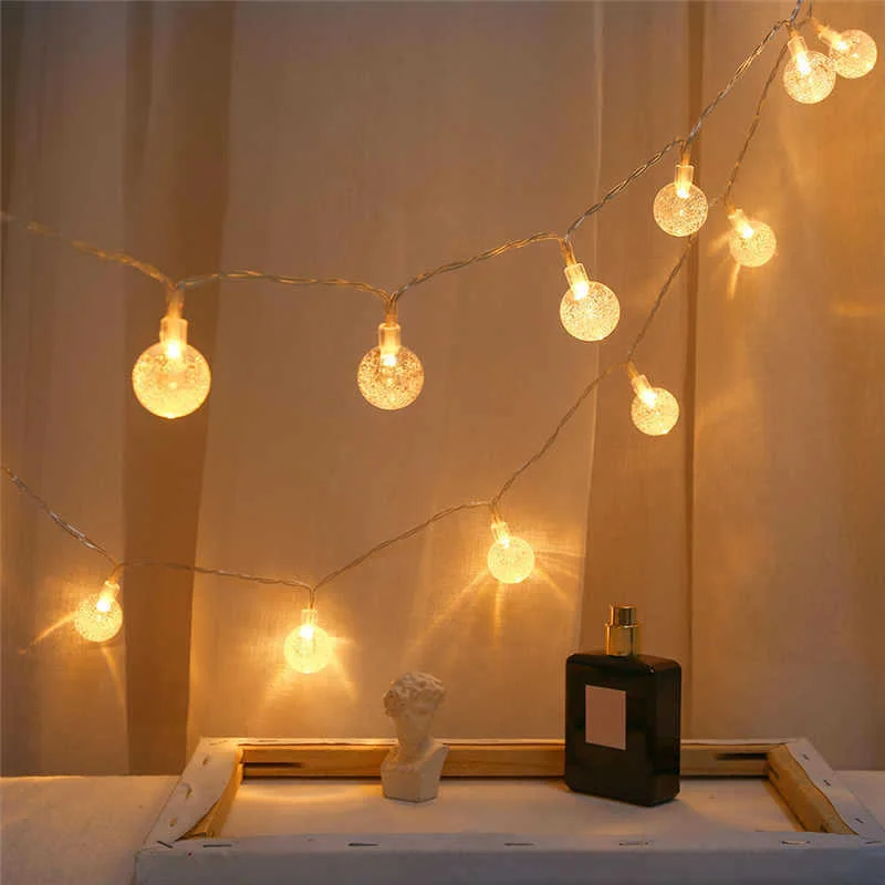 

Fairy Bubble LED String Lights Bubble Ball Lamp Holiday Lighting Garland Battery Power for Home Indoor Wedding Party Decoration