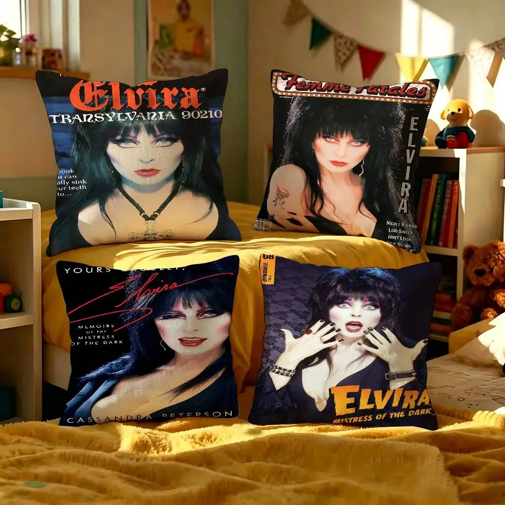 Horror Film E-Elvira M-Mistress D-Dark Personalized picture text home decorative pillows Household Gifts 45x45cm