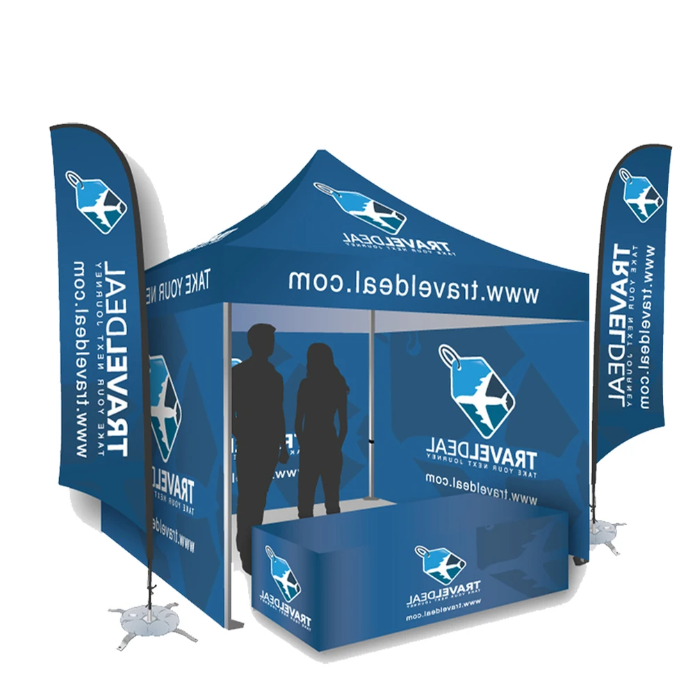 

Custom UV protection folding canopy terrace waterproof 3x6 outdoor trade show advertising tent, diameter 5m bay distance 6m