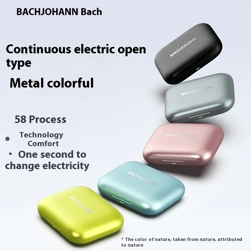 BACHJOHANN Free OpenFit Bluetooth Earphone Panoramic Stereo Sound Replaceable Battery Waterproof Hanging Sports Headset Cutsom