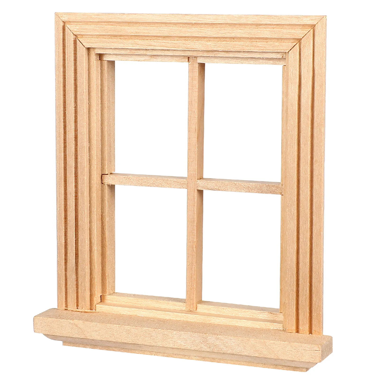 

Tiny Realistic Window Frame for Dollhouse Building Mini Furniture Decor Piece for Mini Home Interior Styling Craft and Hobby
