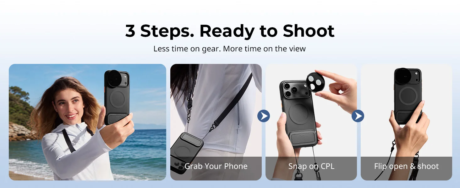 SmallRig Koffer- und Filter-Set für iPhone 18 Pro / 18 Pro Max mit CPL-Filter, Schultergurt, Aufbewahrungskoffer, Griff und Ständer in einem – Detail 8