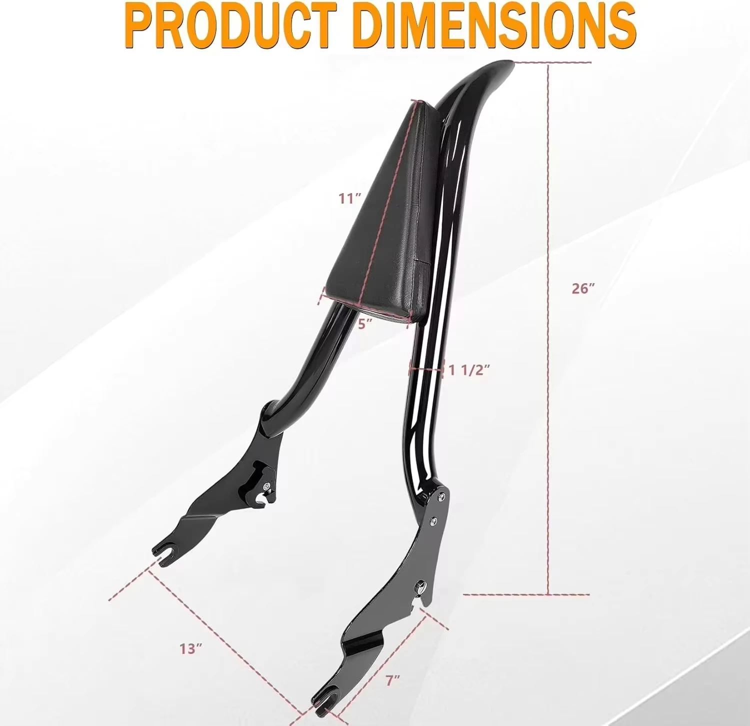 For Harley Street Glide Electra Road Glide Road King Ultra FLHXS 09-26 Motorcycle Backrest Passenger Sissy Bar With Luggage Rack