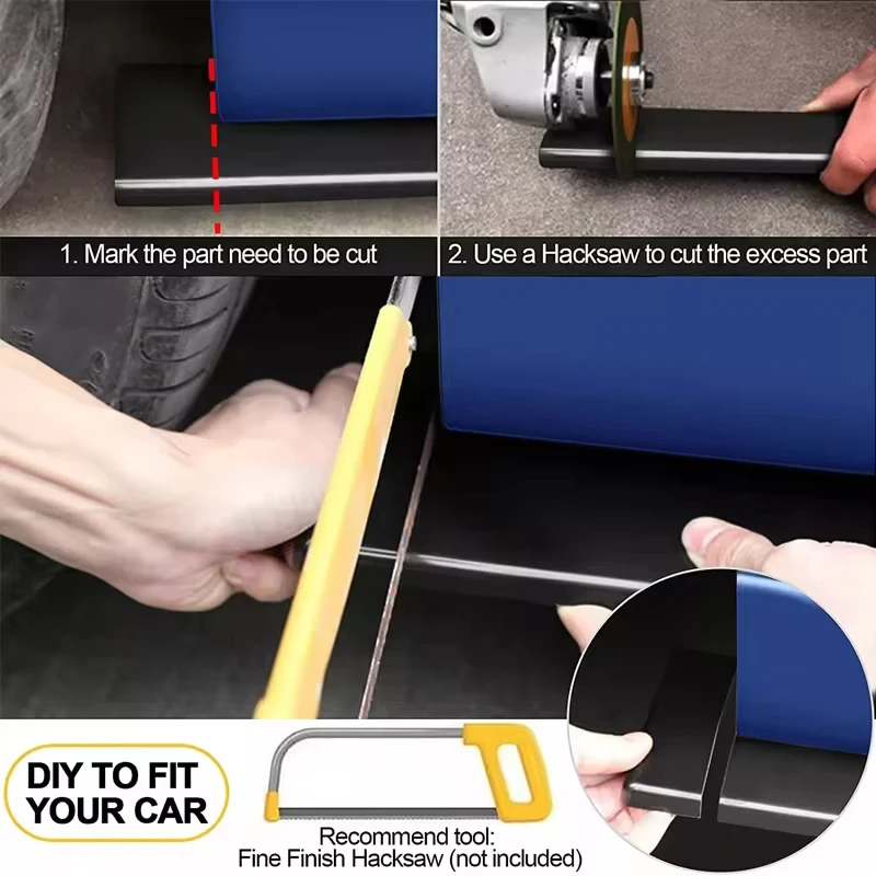 Universal 2m/2.2m Car Side Skirt Extension SplitterBumper Racing Side Wing Bumper Lip Side Spoiler For HONDA HR-V Accessories