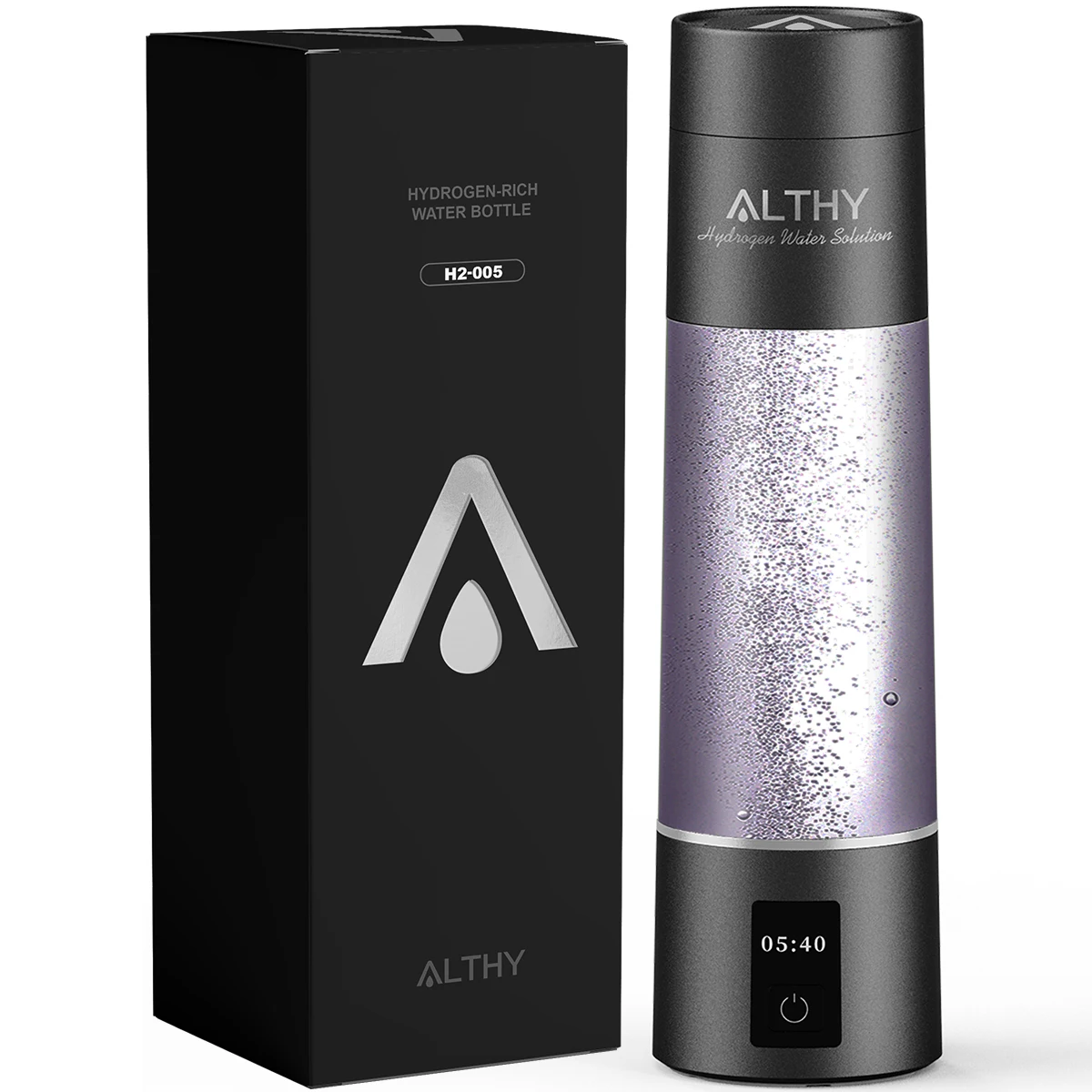 Althy Performance Molecular Hidrogênio Gerador de água Dupont Spe & PEM Lonizer de câmara dupla + Charging & Time Display