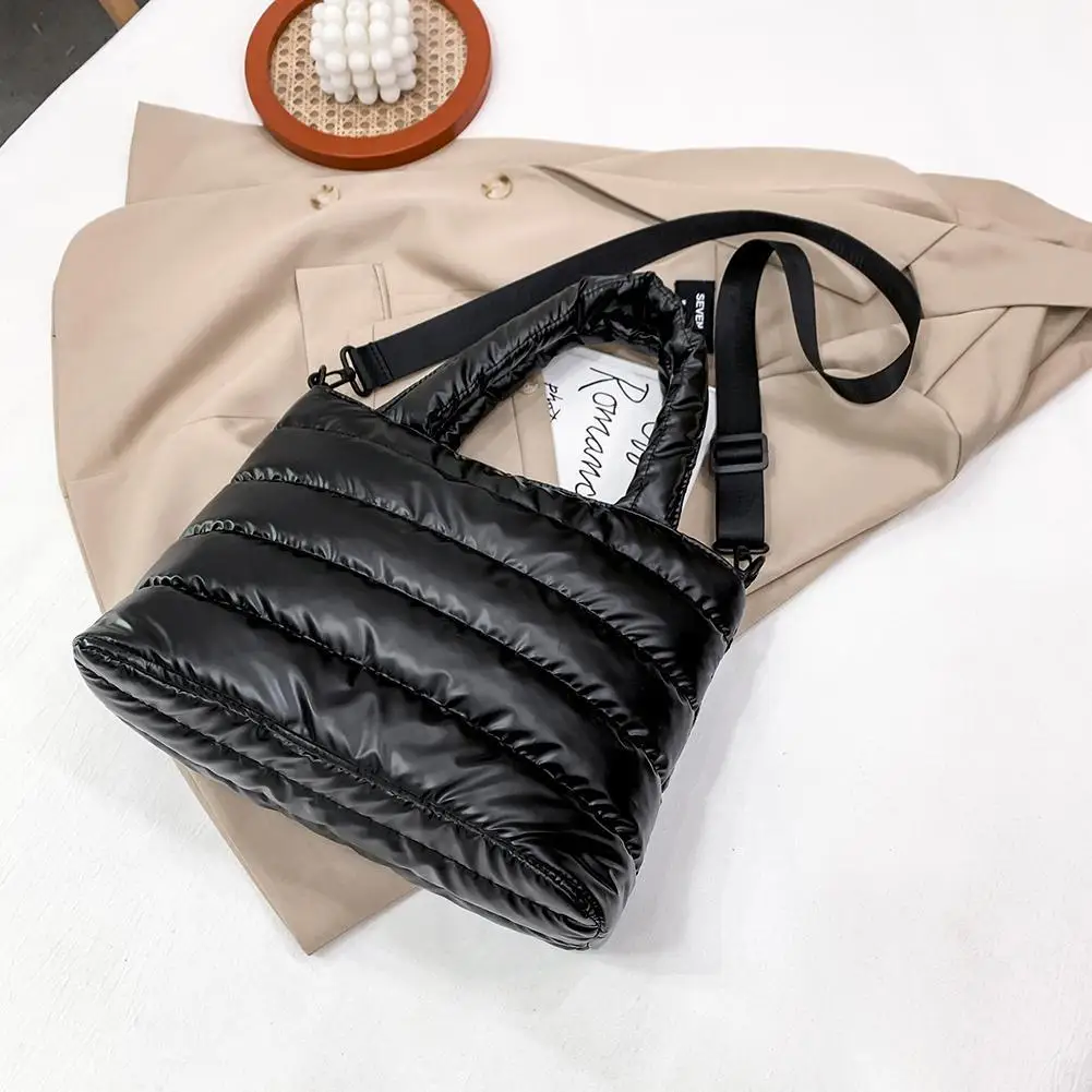 

Vintage Nylon Handbag Women Solid Color Embroidery Thread Top-Handle Handbag Ladies Purse for Outdoor Travel