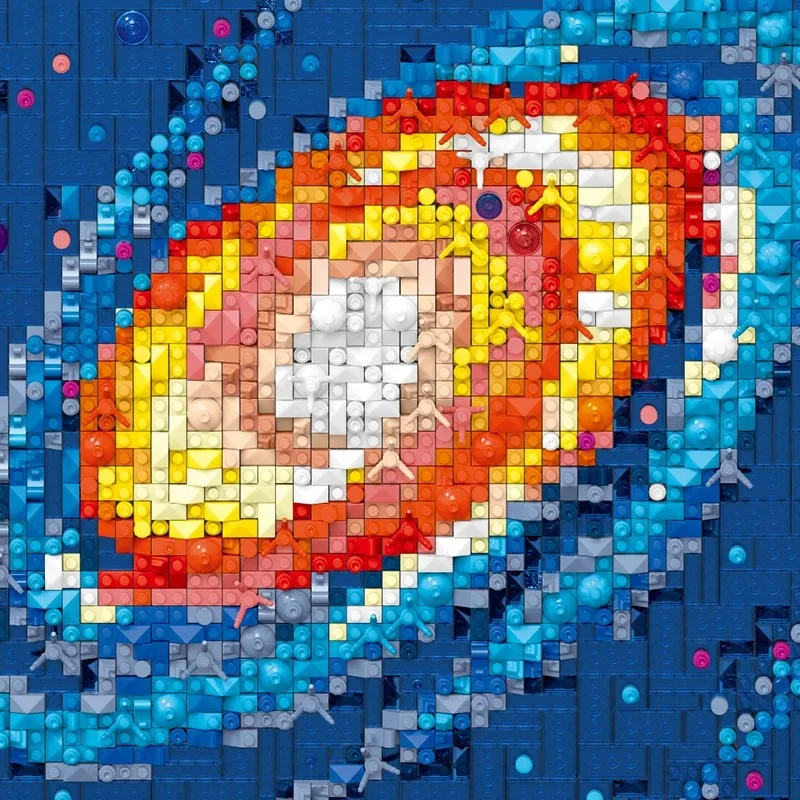 2400 + stks Ruimte Melkweg MOC Model Schilderen Micro Bouwstenen bricks Kit Creatieve Collectible Speelgoed voor Volwassen Kinderen geschenken