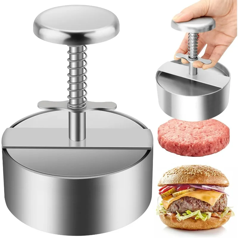 

Burger Press, Stainless Steel Adjustable Hamburger Meat Press, Non Stick mold for Beef, Vegetables, Burgers and Cooking,BBQ