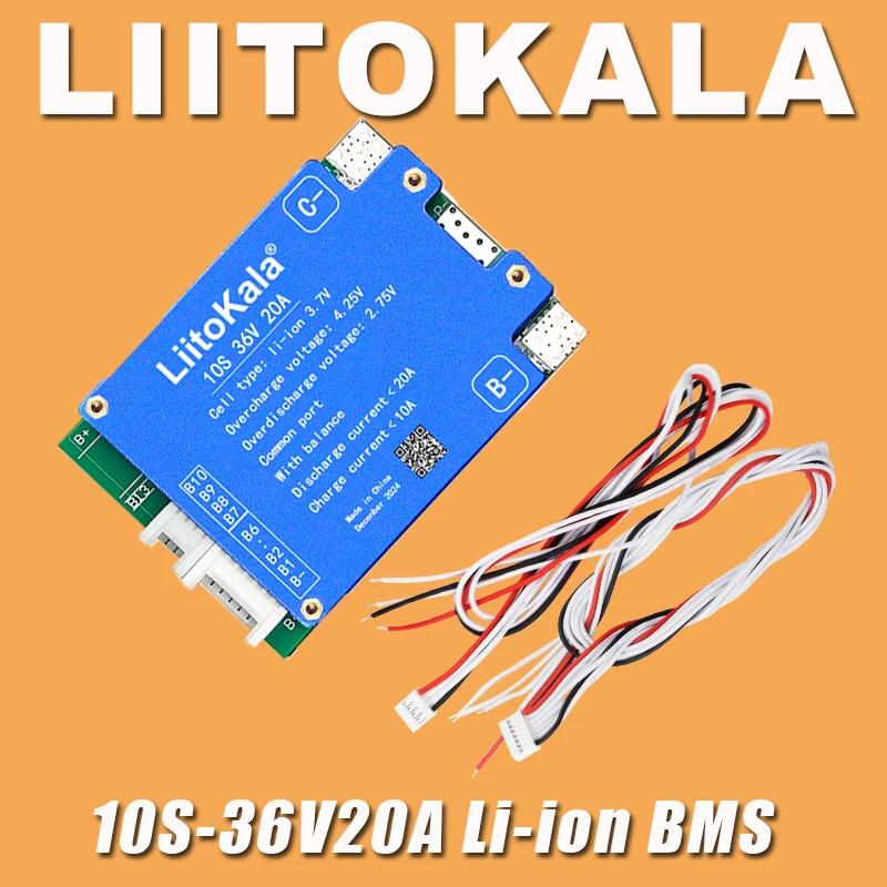 

1-10 шт. LiitoKala 10S-36V20A-BMS литий-ионная защитная плата 18650 аккумулятор BMS печатная плата с балансом для инвертора электромобиля
