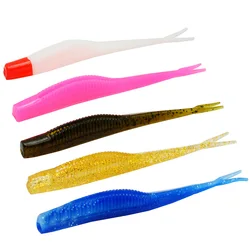 Fishing Lure Chest Open Fish Soft Bait Fork Tail 12cm 7g Artificial Lures Belly Hide Hook Lot 5 Pieces SALE