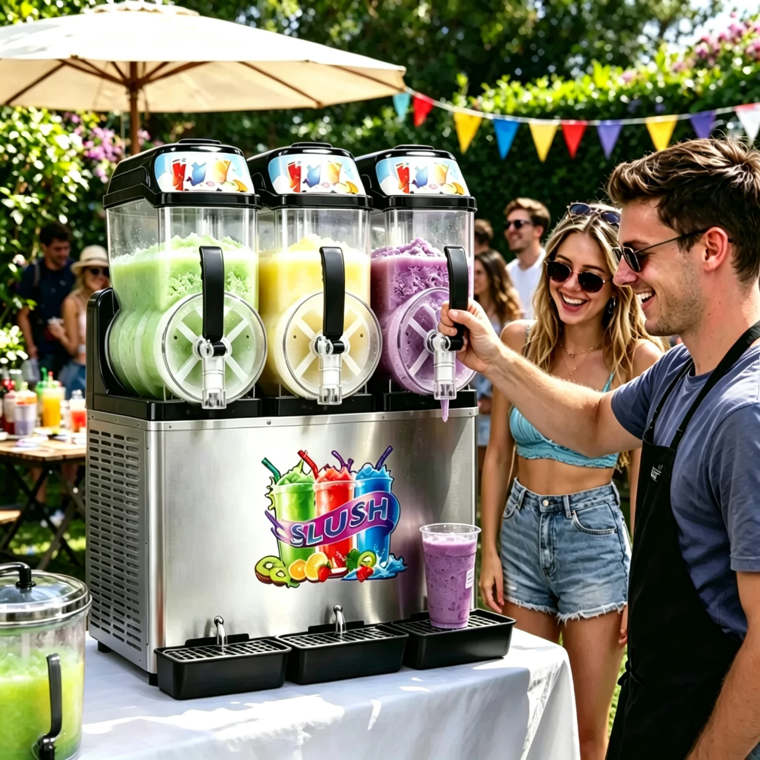 12L Commercial Slushy Machines, Frozen Drinks for Bar & Business 220v