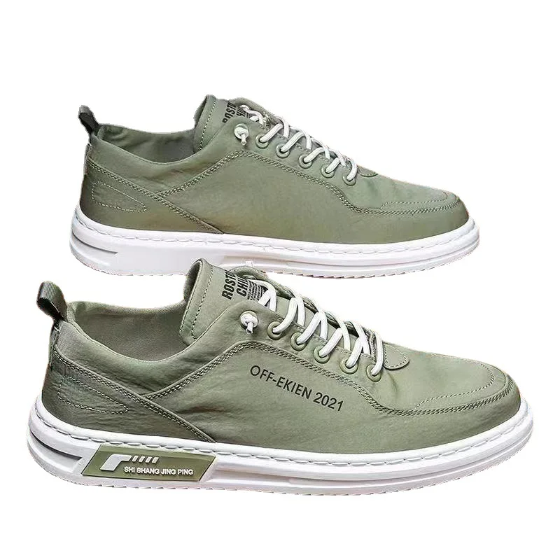 Canvas Shoes Men Sneakers Casual Breathable Walking Flats Lace-up Skateboard Trainers Fashion Lightweight Man Vulacnized Shoes