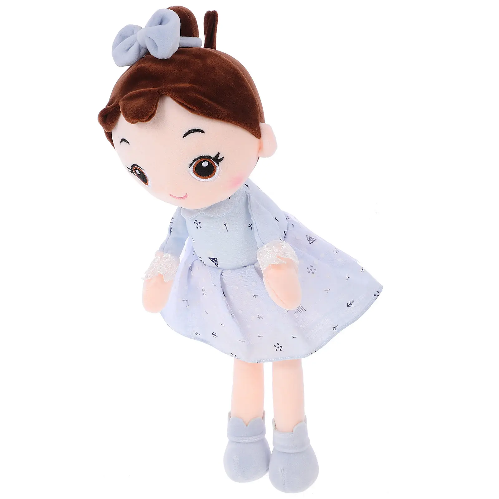 

Милая мягкая плюшевая игрушка-фигурка девочки, эластичная подушка для дома, дивана, спальни, милый мультяшный персонаж, подарок для малышей 1-3 лет