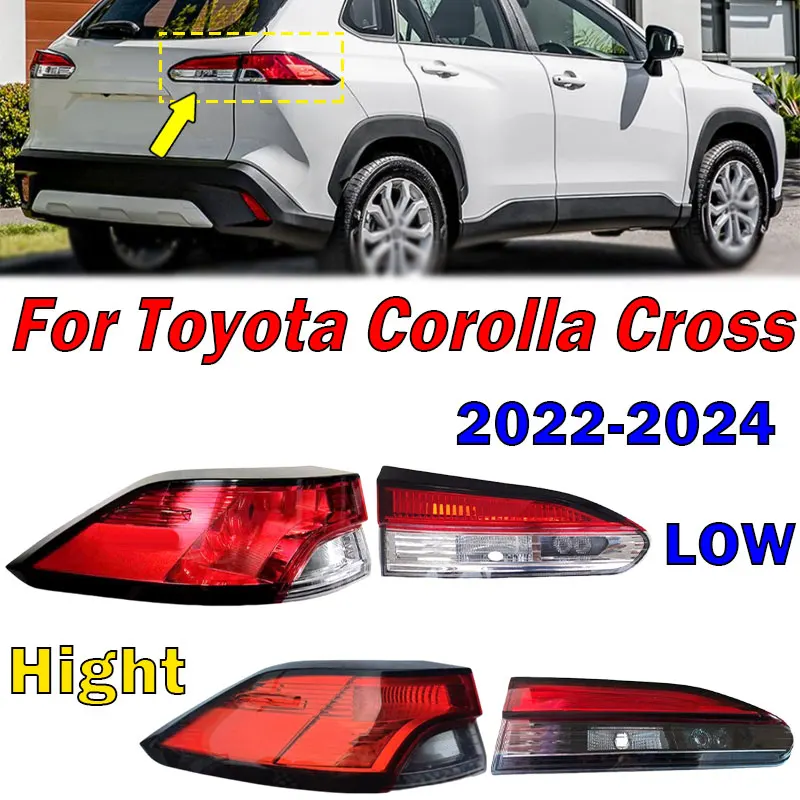 

Car Accessories For Toyota Corolla Cross 2022 2023 2024 Auto Rear Tail Light Warning Brake Light Signal Lamp Taillight Assembly