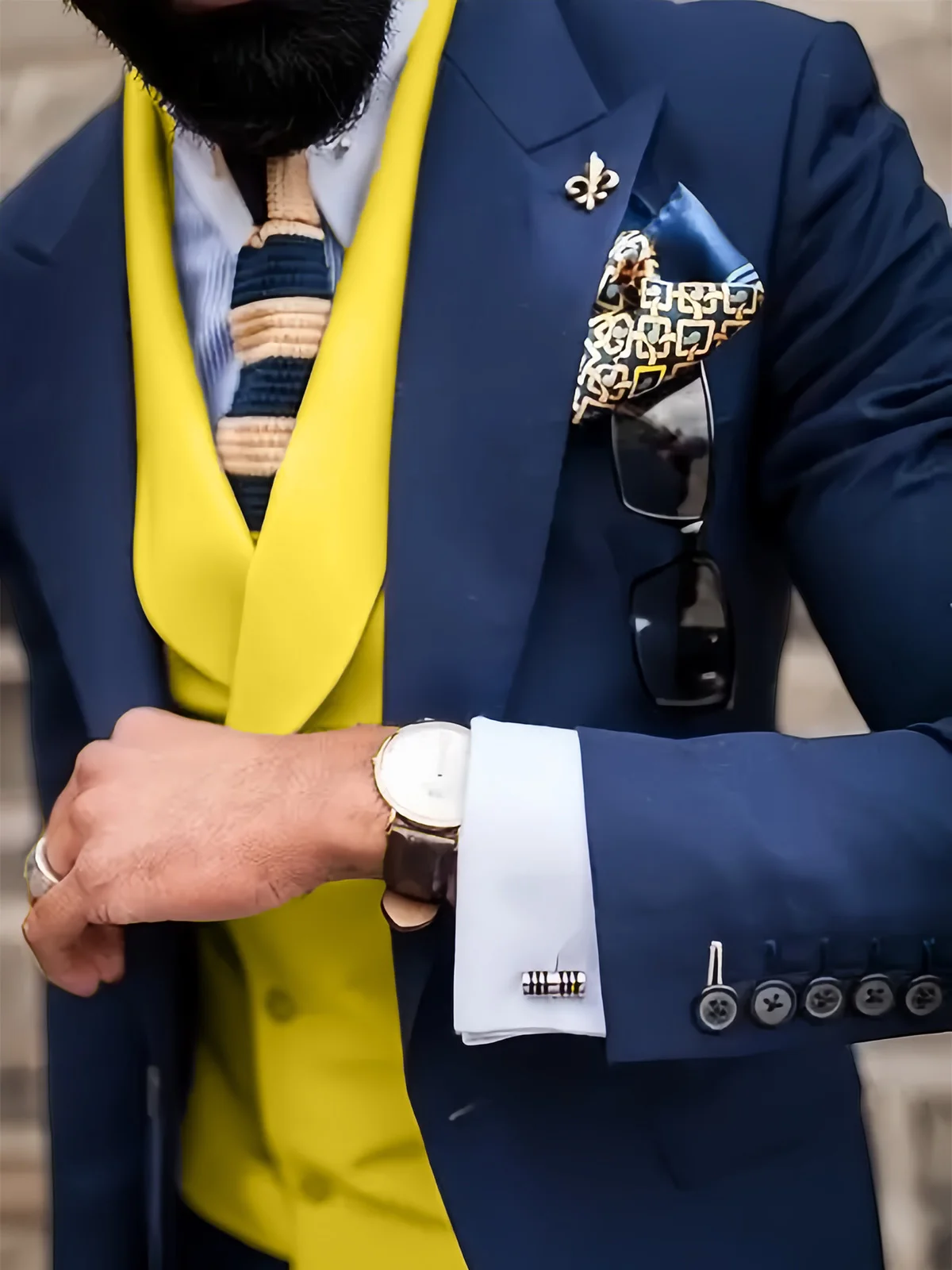 

Темно-синий желтый мужской костюм Slim Fit двубортный однотонный костюм с остроконечными лацканами для мужчин Trajes De Hombre костюм для мальчиков