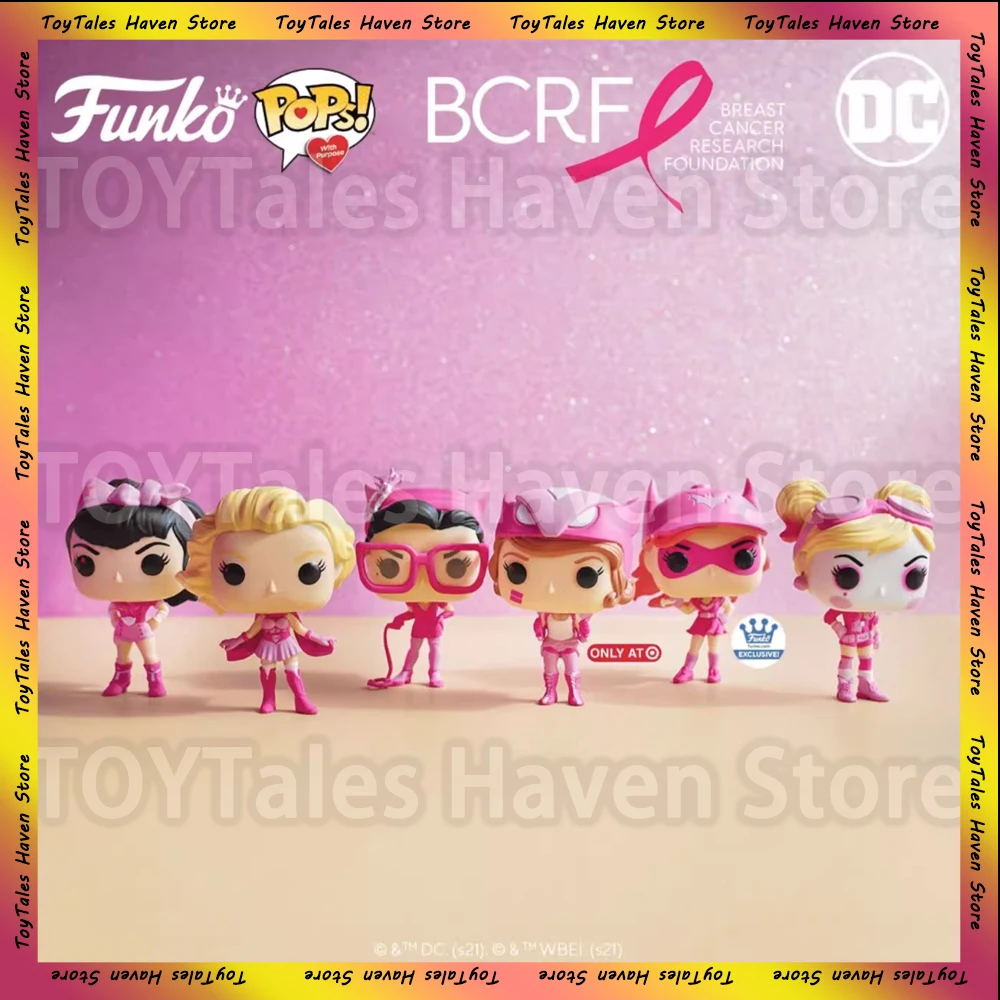 Funko Pop! Heroes: Breast Cancer Awarenes-Bombshell-Harley Quinn-Supergirl-Hawkgirl-Wonder Woman-Batwoman-Vinyl Figure Toy Gift