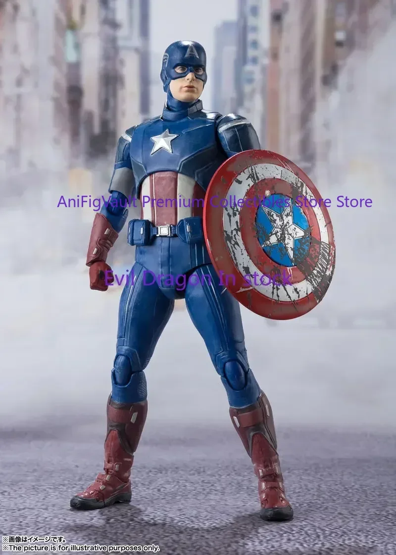 

In Stock Bandai Shf Marvel Avengers Endgame Edition Captain America Iron Man Mk6 Thor Hulk Action Figure Collectible Gift Toy