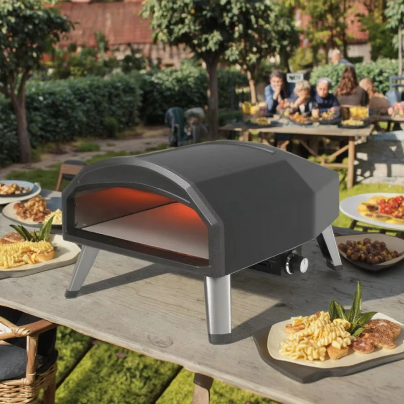 نزهة فناء الخبز شواية خارجية صغيرة 16 فرن بيتزا غاز محمول من الفولاذ المقاوم للصدأ #1