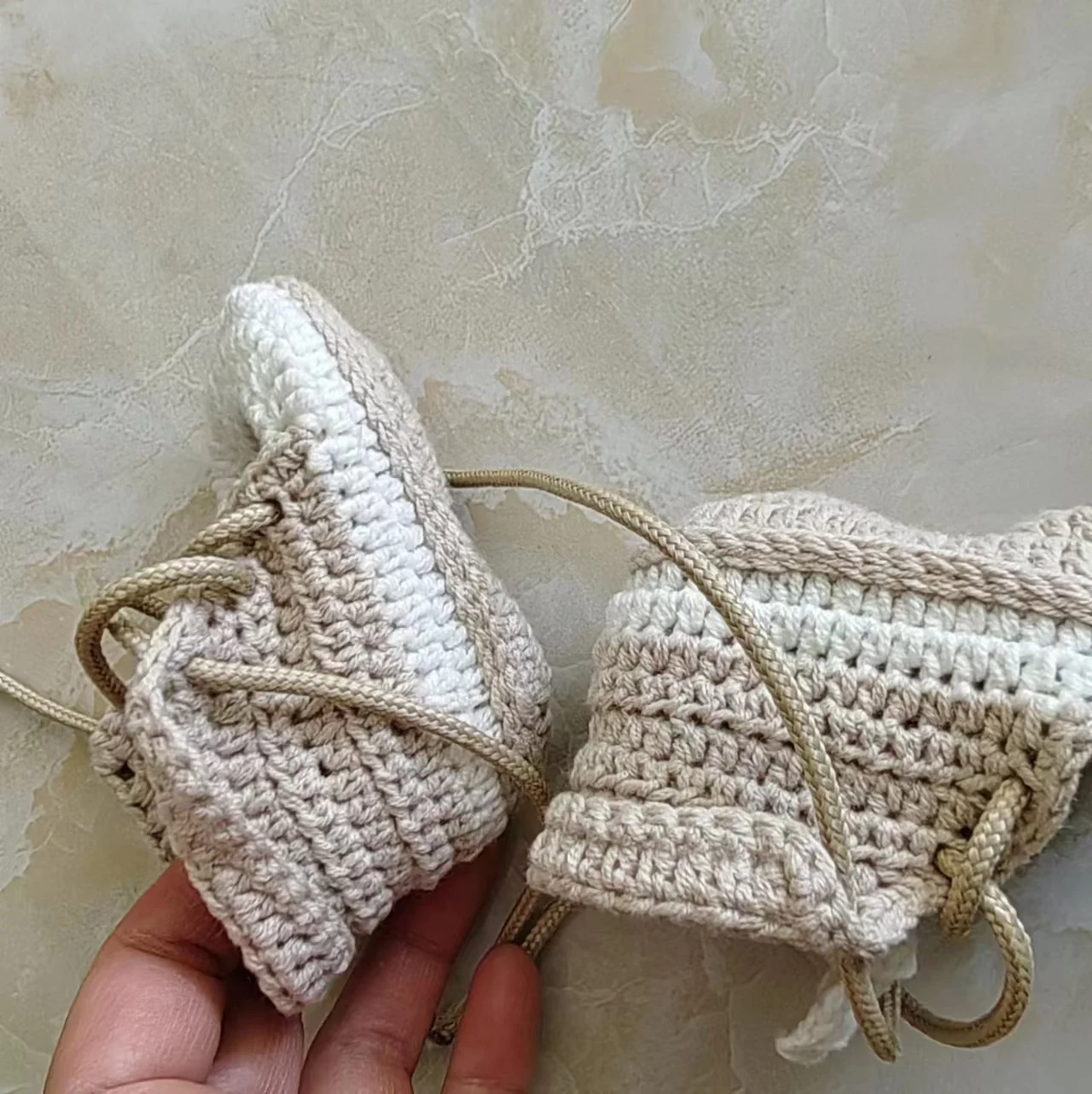 Handmade Newborn Baby Boys Girls Crib Shoes Infant Boys Girls First Walkers Crochet Knit Winter Warm Booties Toddler Warm Shoes