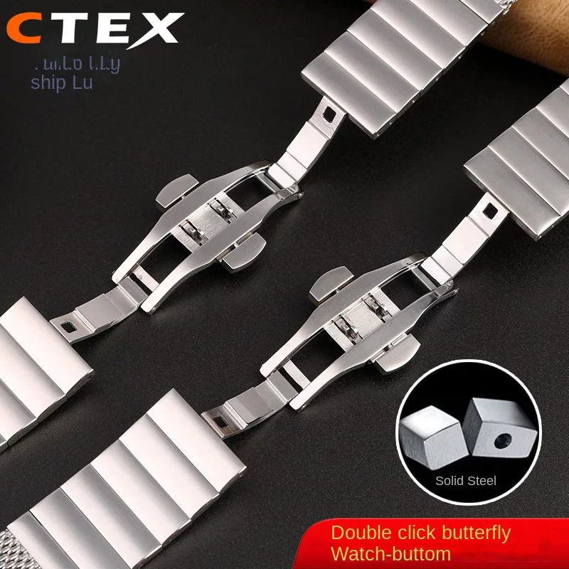 YCS443G الرجال المعصم حزام 19 مللي متر 20 مللي متر 21 مللي متر حزام (استيك) ل سواتش واتشباند غرامة الفولاذ المقاوم للصدأ للطي مشبك معدني شبكة حزام