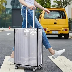 Transparent Clear Tavel Luggage Cove, Waterproof Suitcase Cover Protector, Foldable Dutoproof Luggage Cover Poteter