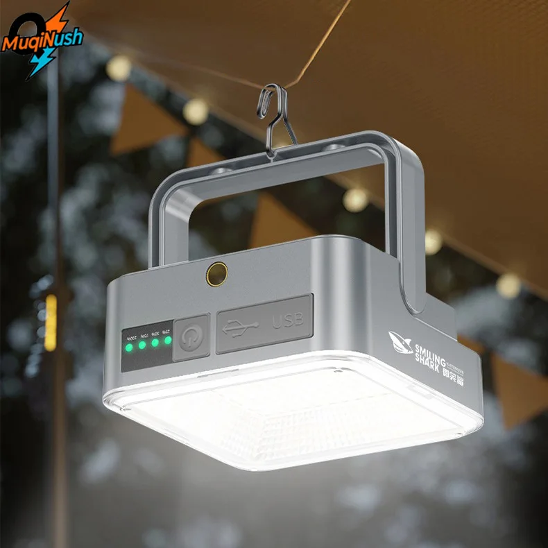 

MuqiNush Camping Tent Hanging Light Outdoor Portable Waterproof Solar Charging Large - Capacity with Intelligent Display Screen