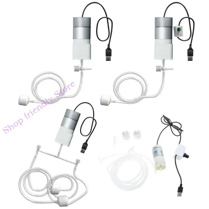 

594A Portable USB Oxygen Air Pumps Aquarium Fish Energy Saving Supplies Aerator Small Oxygenator Aquarium Accessories