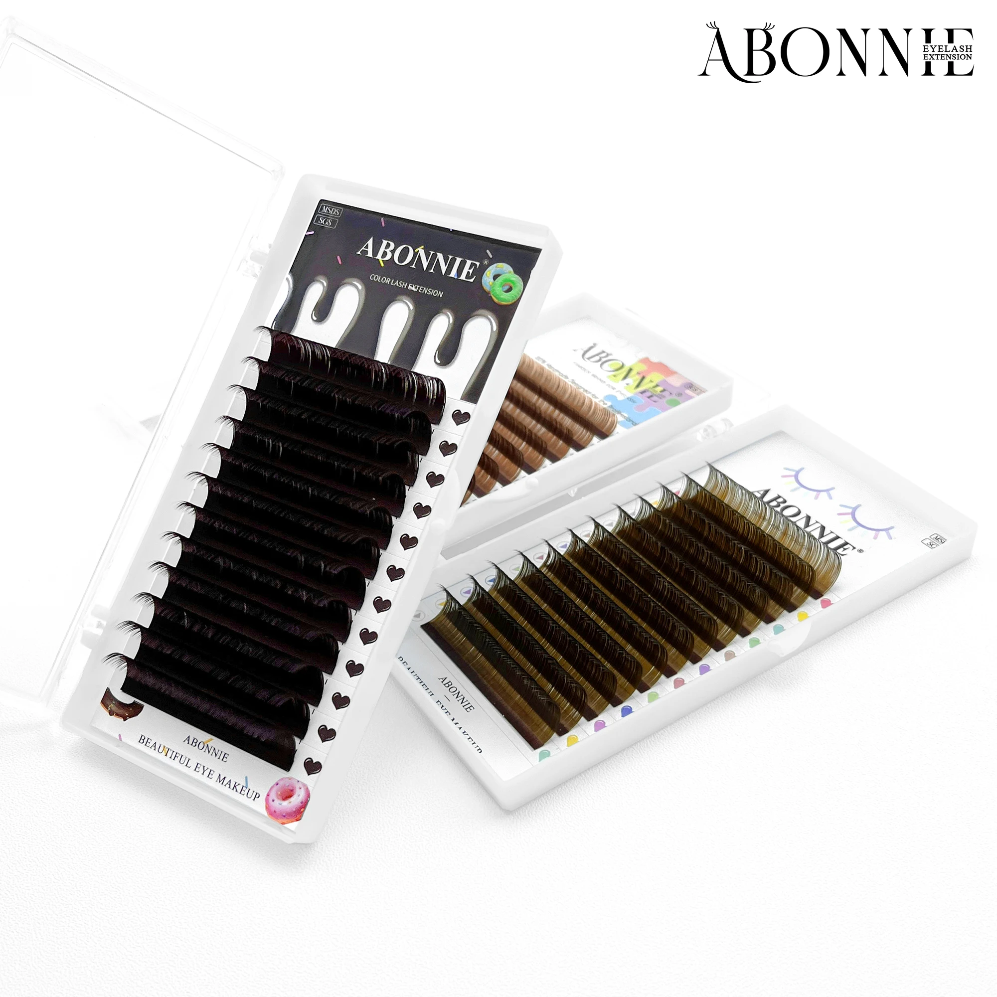 Abonnie 0.03 CC Cur Brown Classic Individual Eyelashes Russian Volume Lashes