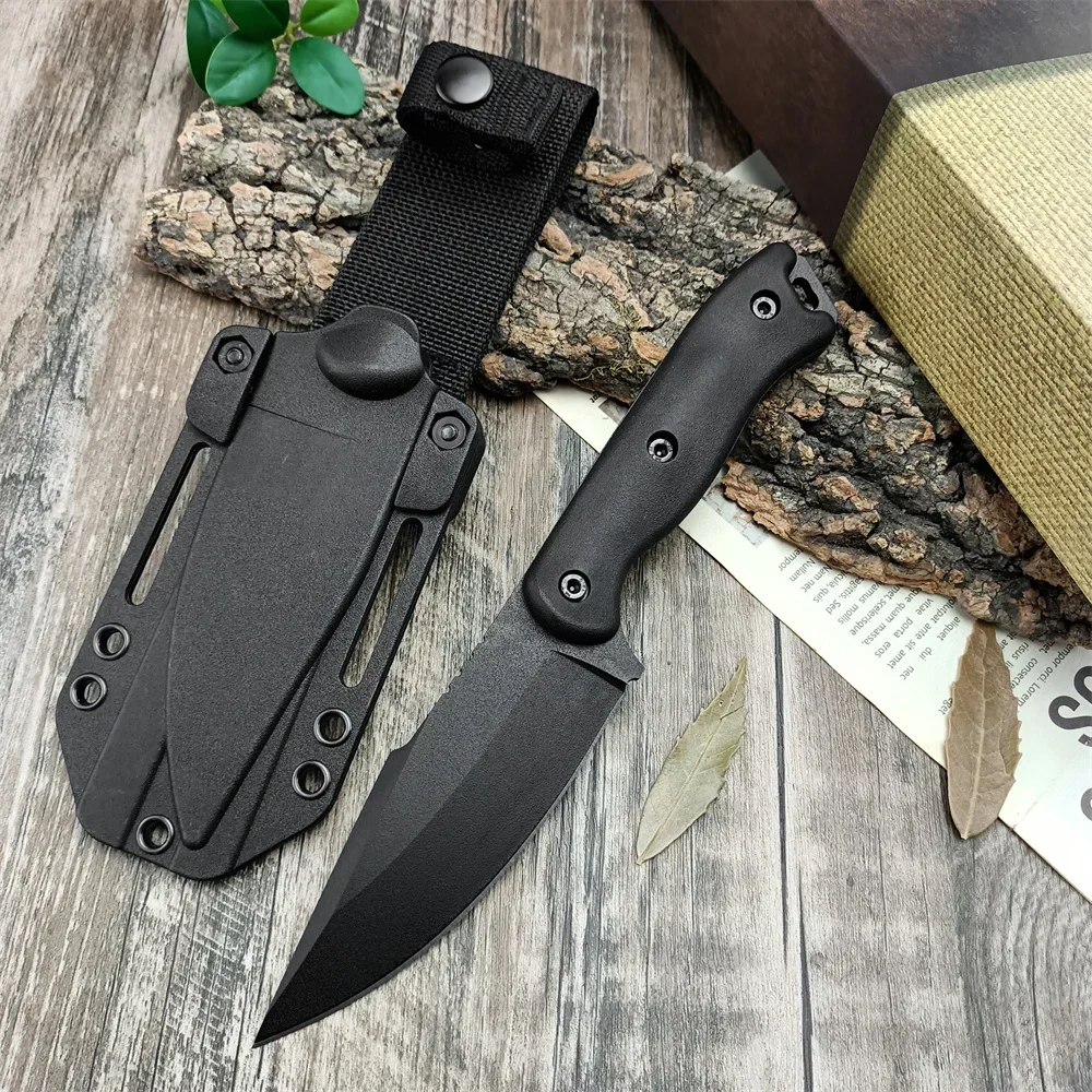 Outdoor Camping and Fishing Knife with Nylon-Fiberglass Handle and Sheath Perfect Holiday Gift Nylon-Fiberglass Handle D2 Blade
